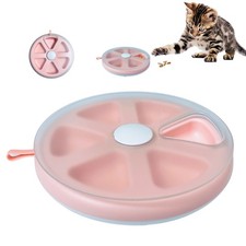 Pink Interactive Cat Treat Toy Food Puzzle Maze Feeder Indoor Kitten Supply