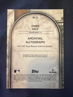 2025 Topps Museum Collection - Archival Autographs Chris Sale #AA 