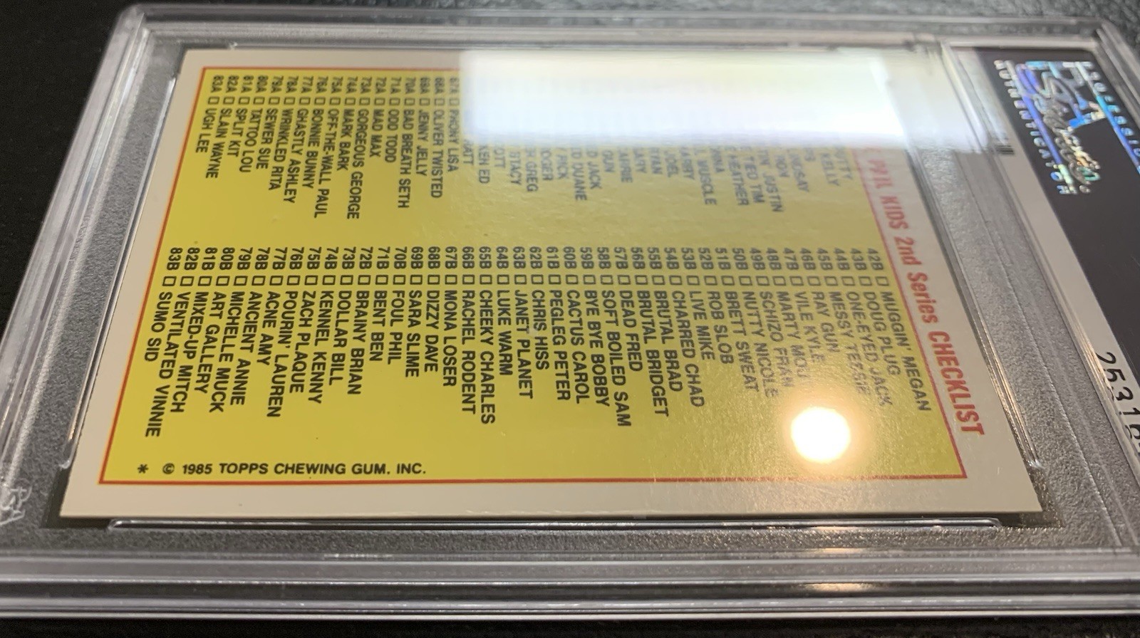 1985 Garbage Pail Kids OS2 Ray Gun 46b PSA 10 GEM MINT-RARE GLOSSY SCHIZO CL TWT view 7