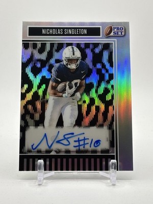 Nicholas Singleton 2025 Pro Set Metal Auto Silver /25 - Penn State Nittany Lions