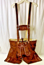 Lederhosen - Size 42 Original Authentic Leather Brown