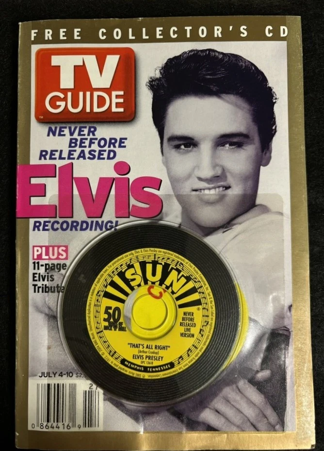 TV GUIDE -ELVIS PRESLEY-AVEC MINI CD COLLECTOR THAT'S ALL RIGHT MAMA -2004-USA-2 - Photo 1/1