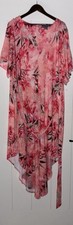 Kate & Mallory Orange Floral Wide Leg Jumpsuit Plus Women 3X  Tropical Vacation