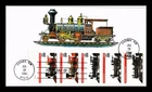 DR JIM STAMPS US COVER STEAM LOCOMOTIVES BOOKLET FIRST DAY ISSUE HAND MADE