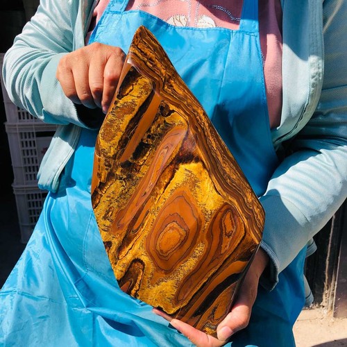 9.35LB Large Natural Tigers Eye Quartz Crystal Rough Mineral Specimen Healing - Picture 16 of 17