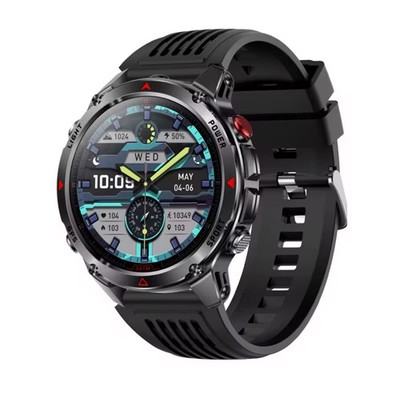 Smart Watch V163 für Herren GPS Bluetooth Anruf 3ATM Wasserdicht Silikon Armband
