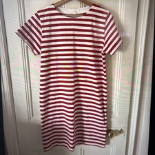 Cos Red And White Striped Dress Size Small