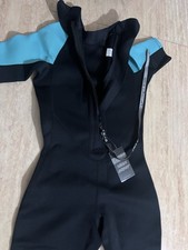 O'Brien Womens Black Blue Ski Snorkel Diving One Piece Wetsuit Size Large