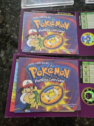 1999 Hasbro Pokemon Battling Coin Game Holographic Coins 2-Sets/ 6 Coins - Picture 4 of 5