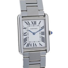 Cartier Tank Solo Large 3169 White Roman Dial 27mm Steel Quartz Watch + Box 3
