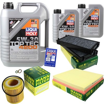 INSPEKTIONSKIT FILTER LIQUI MOLY ÖL 7L 5W-30 für BMW X5 F15 F85 xDrive35i E70
