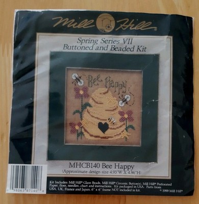 MILL HILL BEE HAPPY CROSS STITCH CHART ONLY NOW DISCONTINUED SPRING SERIES V11