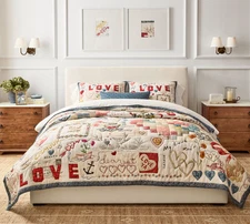 Devin Embroidered Love Quilt