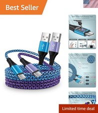 2Pack USB Type C Fast Charger Cable for Car - 3ft Durable Nylon Cables