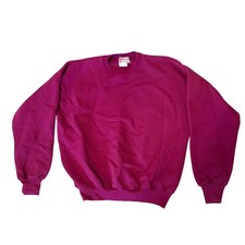 Vintage 90s Hanes Premium Weight Sweatshirt Size Pink Blank Crewneck