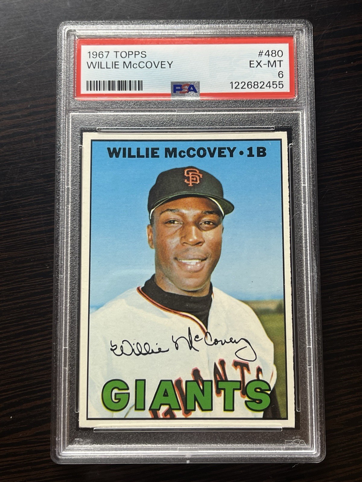 Willie McCovey 1967 Topps #480 Giants PSA 6 EX-MT Giants HOF - New Label!