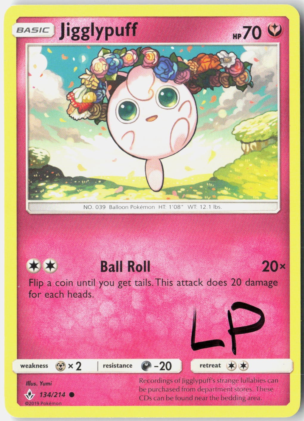 Jigglypuff 134/214 Common Unbroken Bonds Pokemon Lightly Played