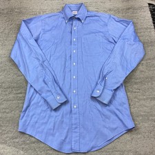 VTG Brooks Brothers Makers Oxford Shirt 14.5 Blue OCBD Men Formal Dress Prep 90s
