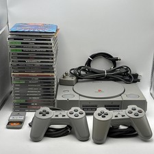 PlayStation 1 PS1 SCPH-101 Console Bundle 23 Games  5 Demo Discs 2 Controllers