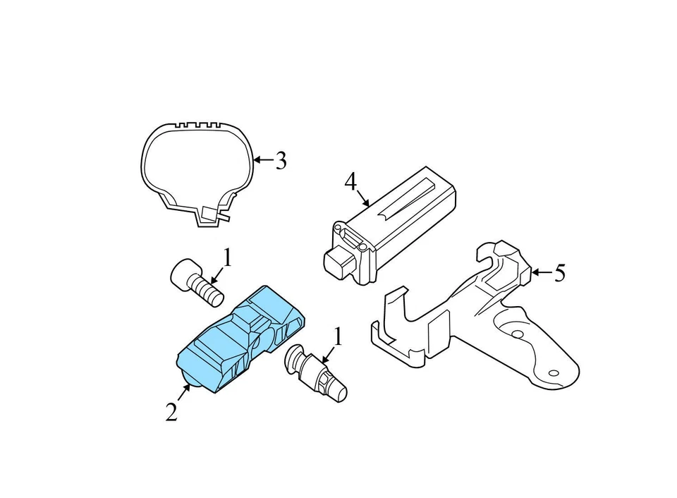 BMW ALPINA B7L XDRIVE 2011-2015 - TPMS / Sensor de módulo de monitoreo de presión de neumáticos Foto 3 de 4