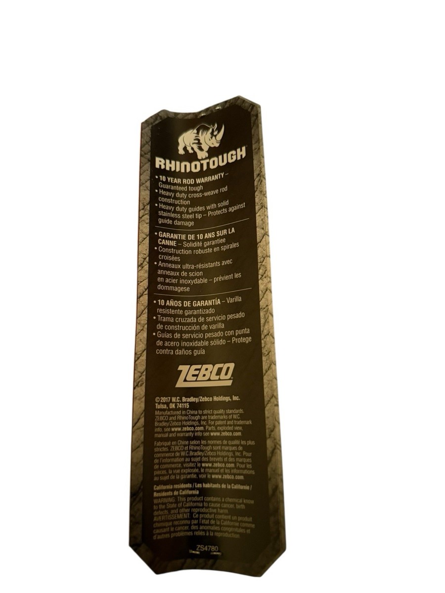 2 LOT Zebco Rhino Tough 6'6 Casting Rods RNGC661-MHB | eBay