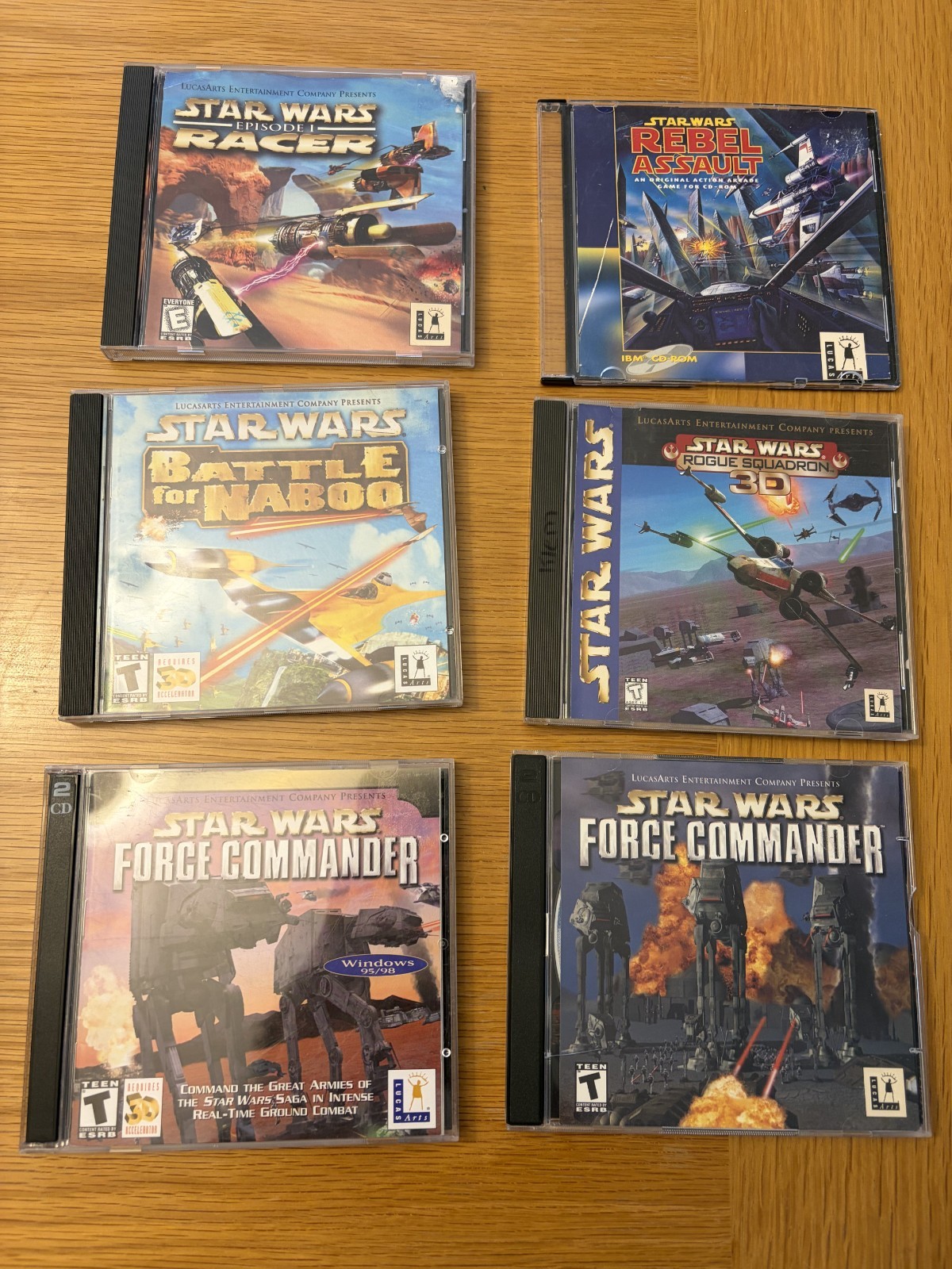 Star Wars PC CD-ROM Mega Lot - Rogue Squadron, Racer, Force Commander & More