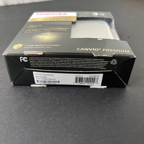 Toshiba 3TB Canvio Premium External Hard Drive / HDTW230XS3CA/USB 3.0 - Photo 2/9