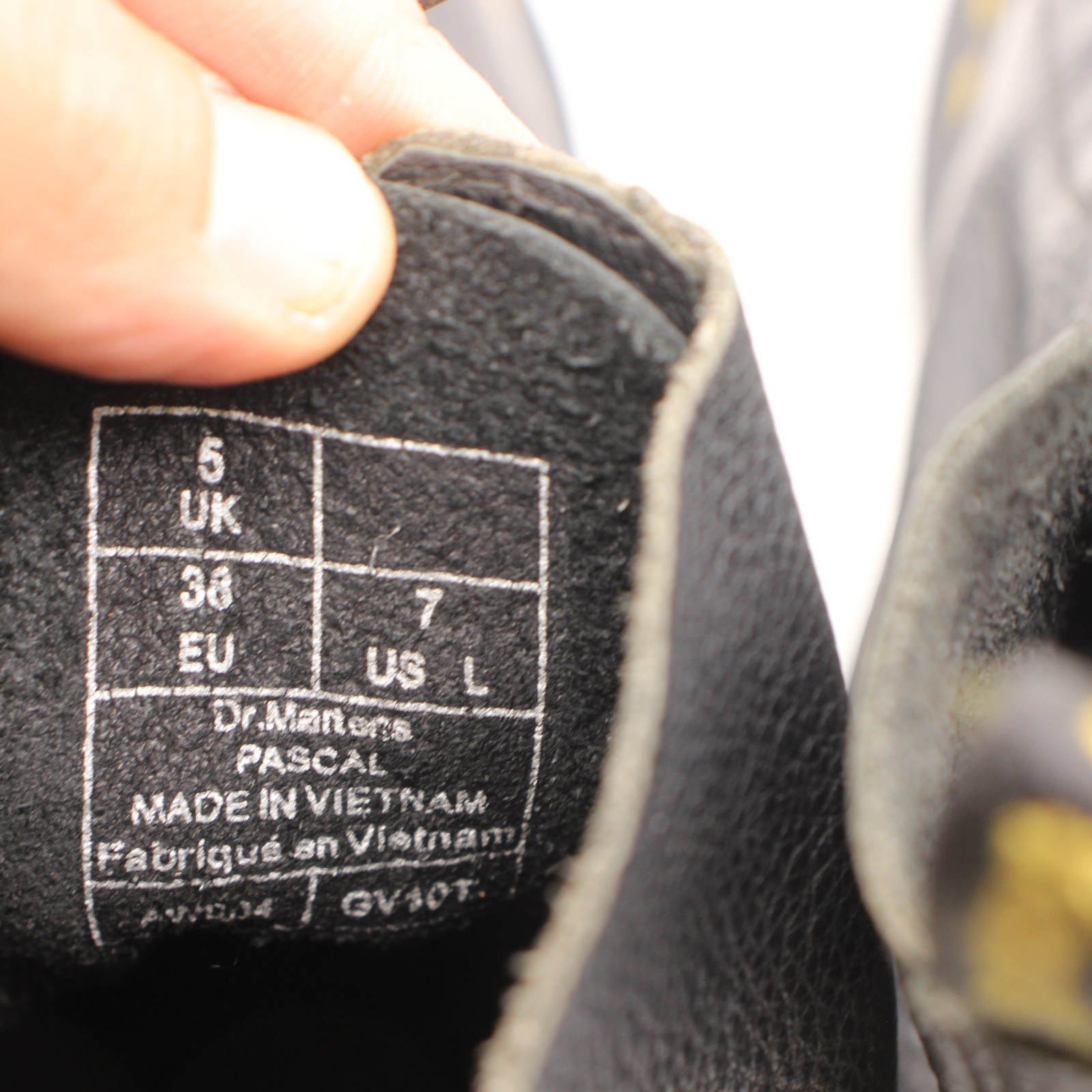 Doc Dr. Martens Pascal 8 Eye Combat Boots Women's US Size 7 Black Leather thumbnail 3