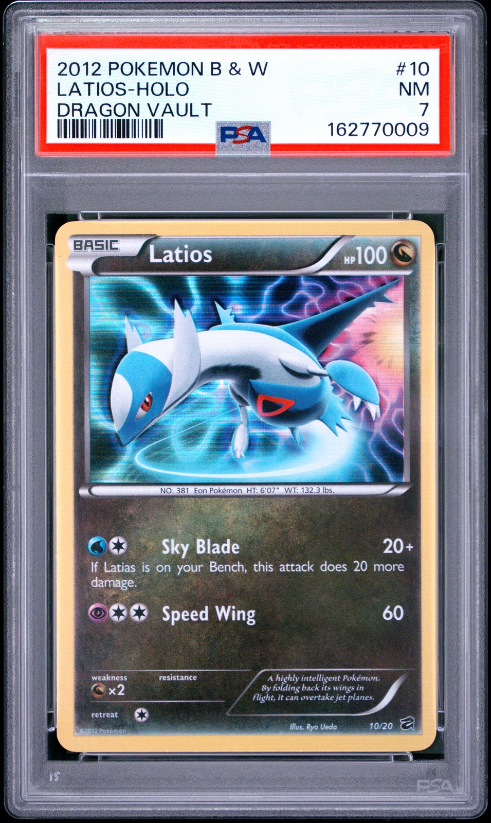 LATIOS HOLO 10/20 DRAGON VAULT POKEMON PSA 7