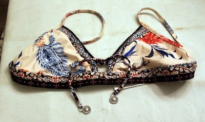 NWT Seafolly Water Garden Fixed Tri Bra bikini top size 6