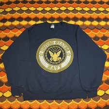 Vintage 90s SOFFE United States Navy Crewneck Sweatshirt Mens Large USA Made
