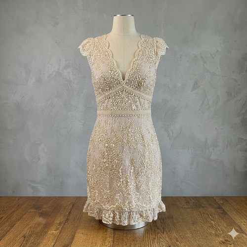 NWT Hello Molly HOCO Dress M Glitter Fairy Whimsy Ethereal Match Me Champagne