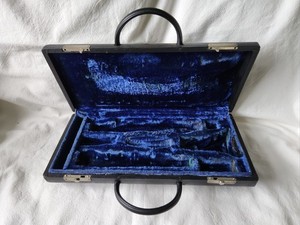 Empty Vintage Selmer Bb Soprano Clarinet Wood Case Stone Case Co. Brooklyn N.Y. 