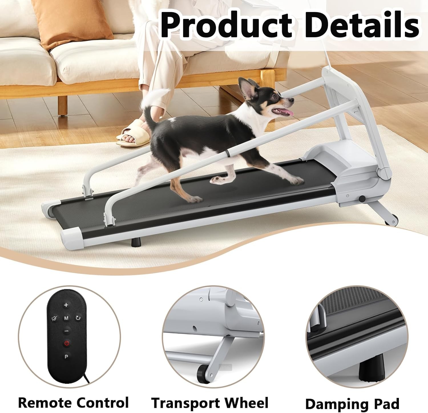 Dog Treadmill for Small Medium Dogs,Pet Running Machine,Dog Indoor Pacer Remote