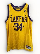 VTG Nike Shaq O'Neal LA Lakers Jersey XL 1957 HWC Stitched Stains Read