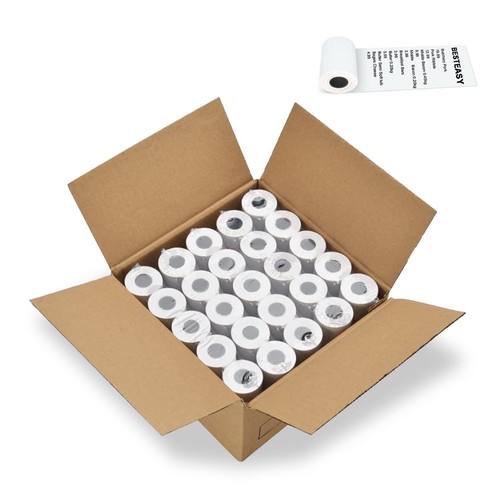 2-1/4" x 85' Kassenrolle Thermo Quittung Papier Weiß Registrierkasse...