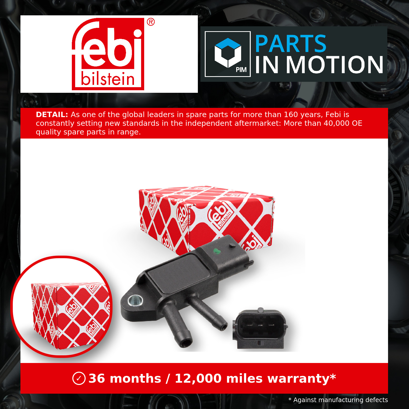 Febi 103173 Sensor Exhaust Pressure Fits Ford Nissan Opel Renault Volvo - Image 11