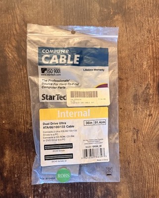 StarTech Internal Dual Drive Ultra ATA/66/100/133 Cable MPN: IDE66_36 FAST SHIP!