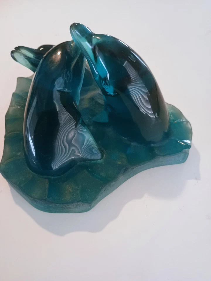 Robert Wyland Dolphin Tri Or Pod firmado 1996 acrílico azul, ¡adorable hacer oferta! Foto 3 de 4