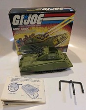 Vintage GI Joe Cobra Arah Armadillo Tank 1985 Complete W Box & Blueprint Hasbro