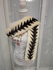 artistic Artisan Double Side MINK SCARF Stole Wrap Herringbone White Brown — photo 2