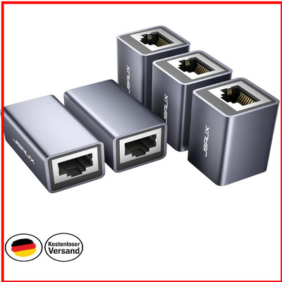 RJ45 Ethernet Koppler | 10Gbit/s Kompatibel | Cat7/6/5e Anschluss