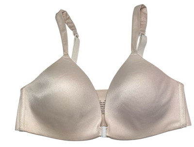 Barely There Bra Women Small Ivory Wireless Front Closure Demi Plunge Adjustable