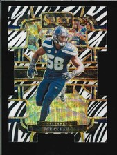DERICK HALL ZEBRA DIE-CUT RC - 2023 Panini Select Concourse Prizm #85 SEAHAWKS