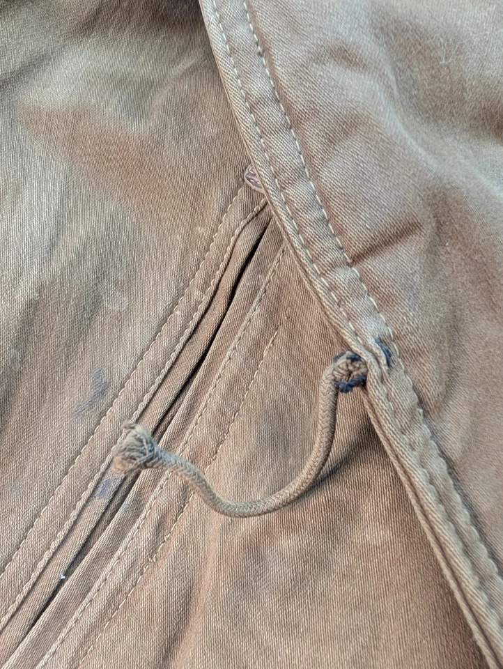 Chaqueta Cinturón De Colección Años 40 Barnstormer Chal Sherpa Lona Segunda Guerra Mundial Militar Envejecido Foto 4 de 4