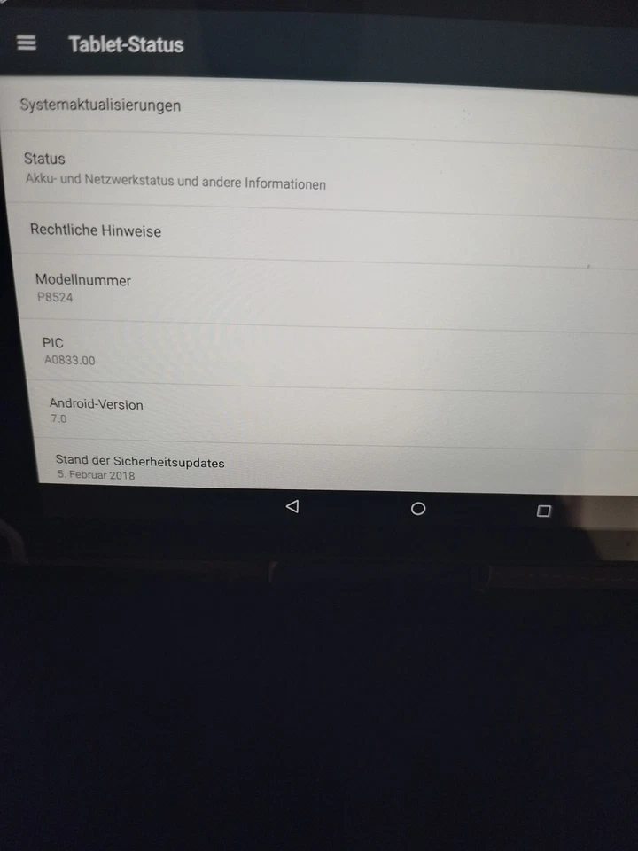 Medion Tablet MD P 8524 ,Android 7.0 Ram 2GB, 64 GB Speicher Wlan Kamera Bluet - Bild 3 von 4