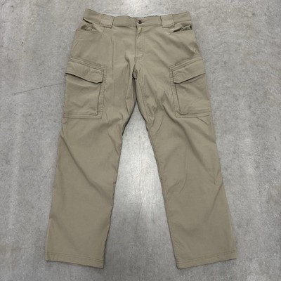 Duluth Trading Pants Mens 38x32 Khaki Flex Dry On The Fly Cargo Outdoors Pro