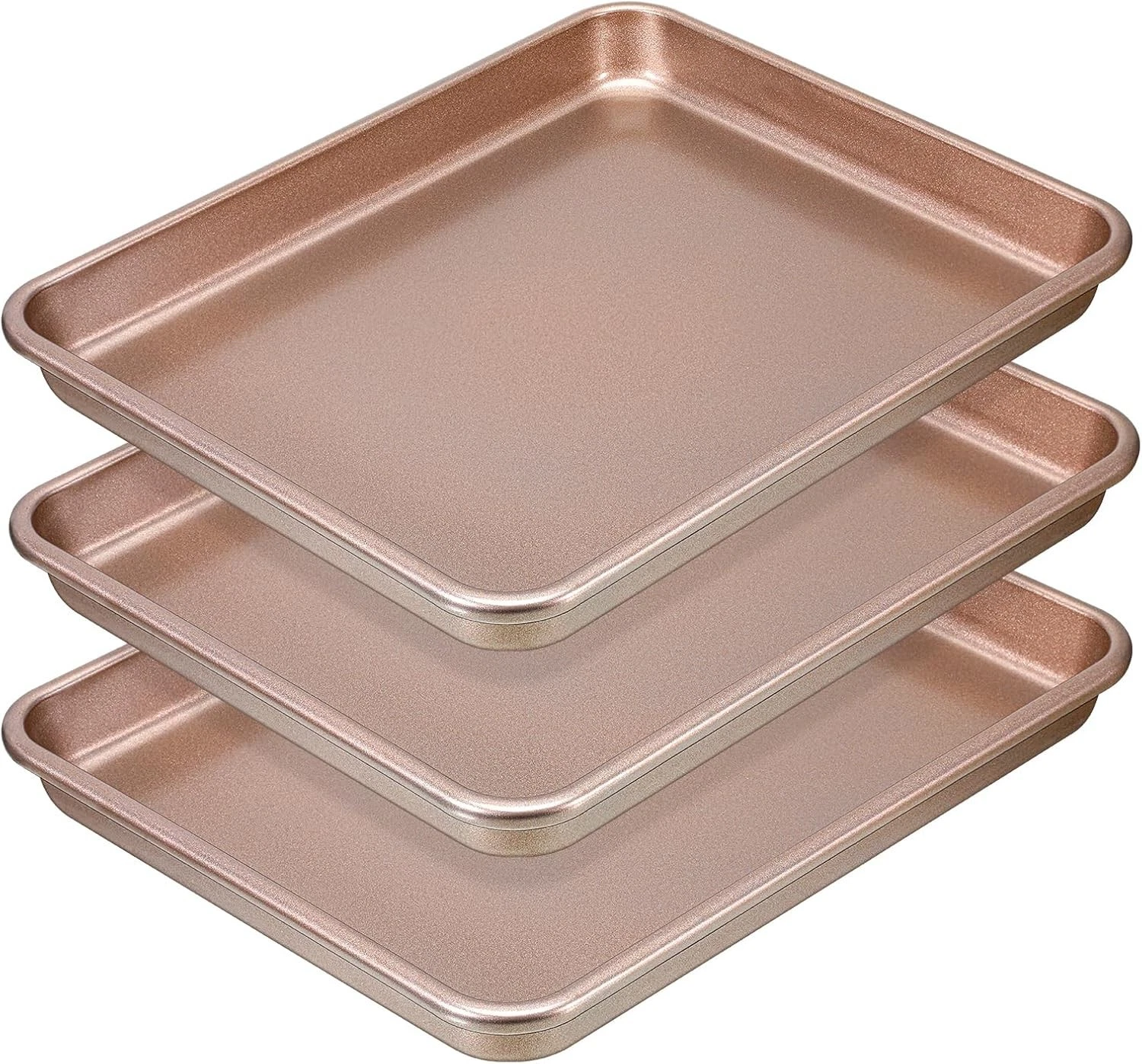 3 Pack 11x9 Inch Toaster Oven Pans & Trays Nonstick Cookie Sheet small baking