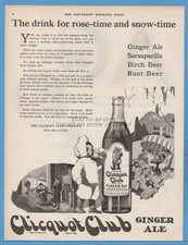 1922 Clicquot Club Millis MA Eskimo Boy Ginger Ale Sarsaparilla Root Beer Ad