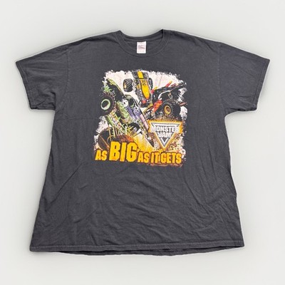 Monster Jam 2017 Tour Distressed T-Shirt As Big As It Gets Graphic Tee Size XL